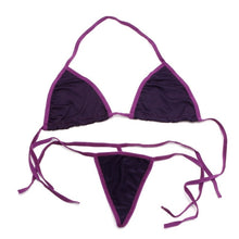 Sexy Womens Micro Thong G string Brazilian Mini Top Bra Bikini Swimsuit Swimwear U90E