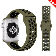 sports silicone watch strap compatible for apple watch band 42mm 38mm 40mm 44mm bracelet correa iwatch series 5 4 3 2 1