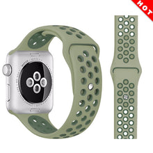 sports silicone watch strap compatible for apple watch band 42mm 38mm 40mm 44mm bracelet correa iwatch series 5 4 3 2 1