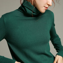 WOTWOY Autumn Winter Basic Knitted Turleneck Sweater Women Slim Fit Long Sleeve Cashmere Sweaters Women White Pink Pull Femme