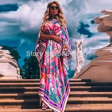 Kuwait Dashiki Dress Print Bohemia Hijab Loose Elegant Muslim Abaya Bazin Robe Gowns Broder Riche Sexy Lady Party maxi beach