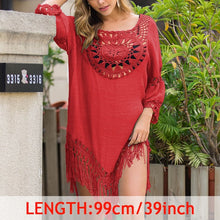 INGAGA Sexy Tassel Cover Ups Tunic Swimsuit 2020 Beach Dress Tropical Hollow Out Beachwear Black Backless Summer Swimwear New