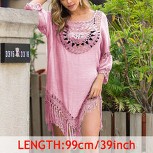 INGAGA Sexy Tassel Cover Ups Tunic Swimsuit 2020 Beach Dress Tropical Hollow Out Beachwear Black Backless Summer Swimwear New