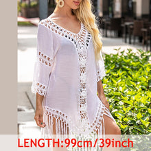 INGAGA Sexy Tassel Cover Ups Tunic Swimsuit 2020 Beach Dress Tropical Hollow Out Beachwear Black Backless Summer Swimwear New