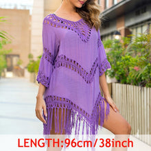 INGAGA Sexy Tassel Cover Ups Tunic Swimsuit 2020 Beach Dress Tropical Hollow Out Beachwear Black Backless Summer Swimwear New