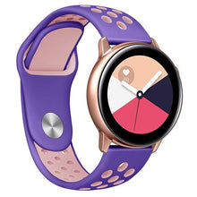 20mm Sport Silicone Watchband for Samsung Galaxy Watch Active2 40mm 44mm Quick Release Breathable Band Strap Galaxy 42mm Gear S2