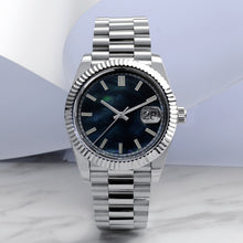 San Martin Retro DATE JUST Business Luxury Sapphire Men Automatic Mechanical Watches Carving Bezel 10Bar BGW-9 Lume Date Window