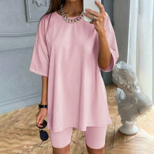 Women's Summer Suit With Bicycles Two Piece Sets Shorts And Tops With Belt Casual Home Loose Women's Bicycles 2020 Shorts Suit