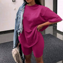 Women's Summer Suit With Bicycles Two Piece Sets Shorts And Tops With Belt Casual Home Loose Women's Bicycles 2020 Shorts Suit