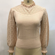 Simplee Elegant fur pompon sweater Autumn winter lantern sleeve knitted sweater female Streetwear ladies green pullover 2020