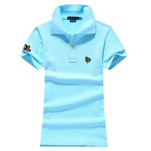 High quality 2020 Summer Womens polos shirts 100% Cotton casual short sleeve ladies polos shirts fashion slim female tops S-4XL