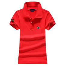 High quality 2020 Summer Womens polos shirts 100% Cotton casual short sleeve ladies polos shirts fashion slim female tops S-4XL