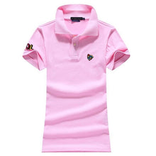 High quality 2020 Summer Womens polos shirts 100% Cotton casual short sleeve ladies polos shirts fashion slim female tops S-4XL
