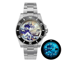 San Martin Diver Water Ghost Luxury Sapphire Crystal Men Automatic Mechanical Watches Ceramic Bezel 20Bar Luminous Date Window