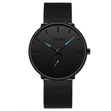 Minimalist Mens Fashion Casual Watches for Men Business Clock Male Stainless Steel Mesh Belt Simple Quartz Watch reloj hombre