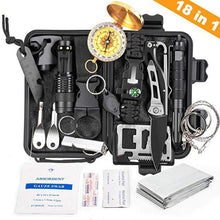 Emergency Survival Kit Survival Gear First Aid Kit SOS Tactical Tool Flashlight with Molle bag Suitable for Camping Adventure