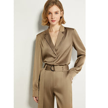 AMII Minimalism Autumn OL Style Women Suit Set Solid Lapel Full Sleeve Women Shirt Tops High Waist Loose Female Pants 12030274