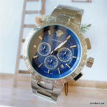 Versace- Luxury Brand quartz women Watches Quartz men Watch Stainless Steel Strap wristwatch classic business dress watch 6520