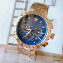 Versace- Luxury Brand quartz women Watches Quartz men Watch Stainless Steel Strap wristwatch classic business dress watch 6520