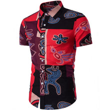 Summer 2018 Wholesale Men's Clothing Short-sleeved Shirt Hot Fashion Popular National Wind Totem Printing Shirt Men Casual Shirt